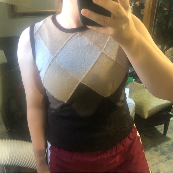 Cashmere Argyle Vest - Picture 4 of 4